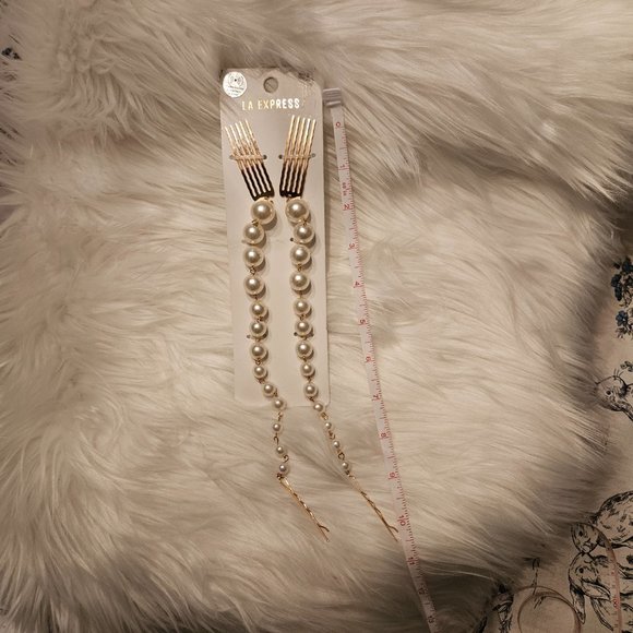 New (2) Large Pink Satin Hair Bow and Pearl Clip Decoration - Picture 7 of 8